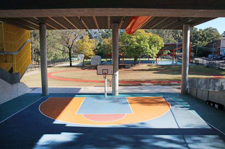 An image of the school's covered outdoor learning area