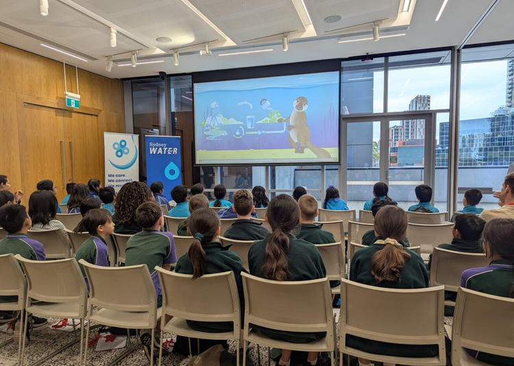 Photo of students attending a Sydney Water excursion