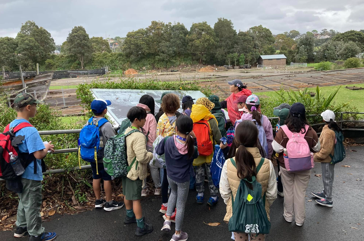 Students on an excursion to a farm